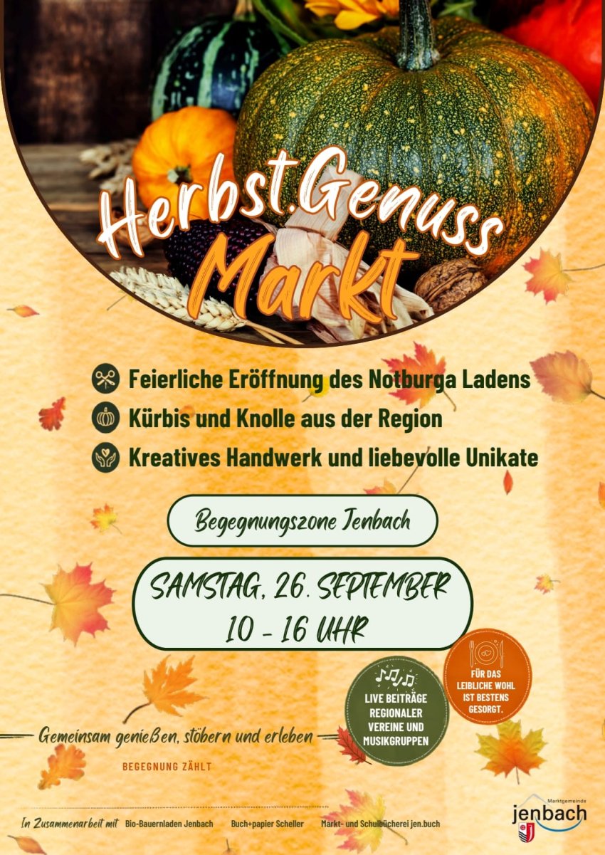 Herbst.Genuss Markt mit feierlicher Eröffnung Notburga Laden